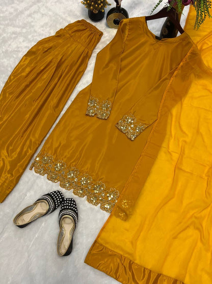 Crepe Silk Farshi Salwar Set