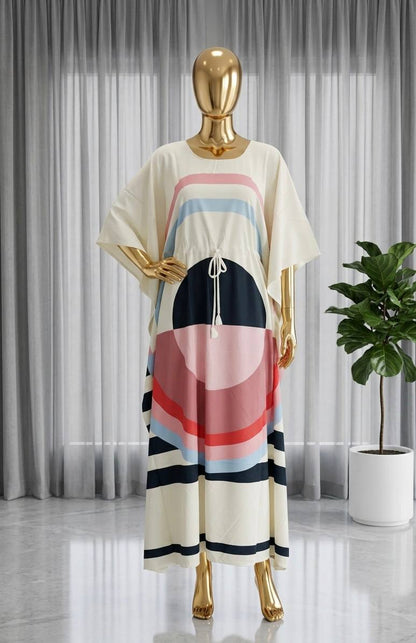 Printed French Crepe Kaftan