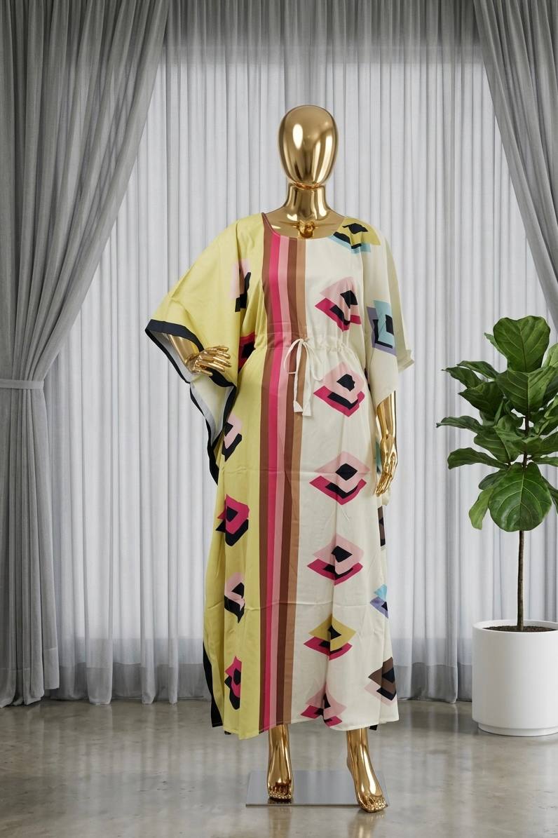 Printed French Crepe Kaftan
